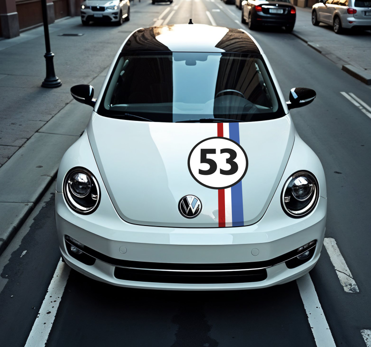 herbie nummer autosticker - TenStickers