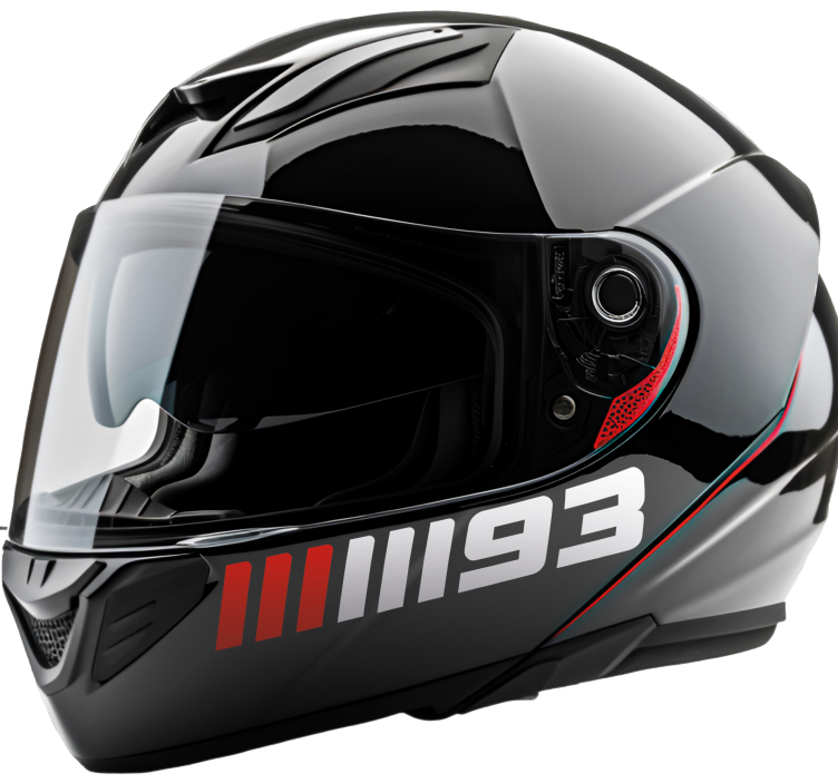 Gepersonaliseerd nummerontwerp motor sticker - TenStickers