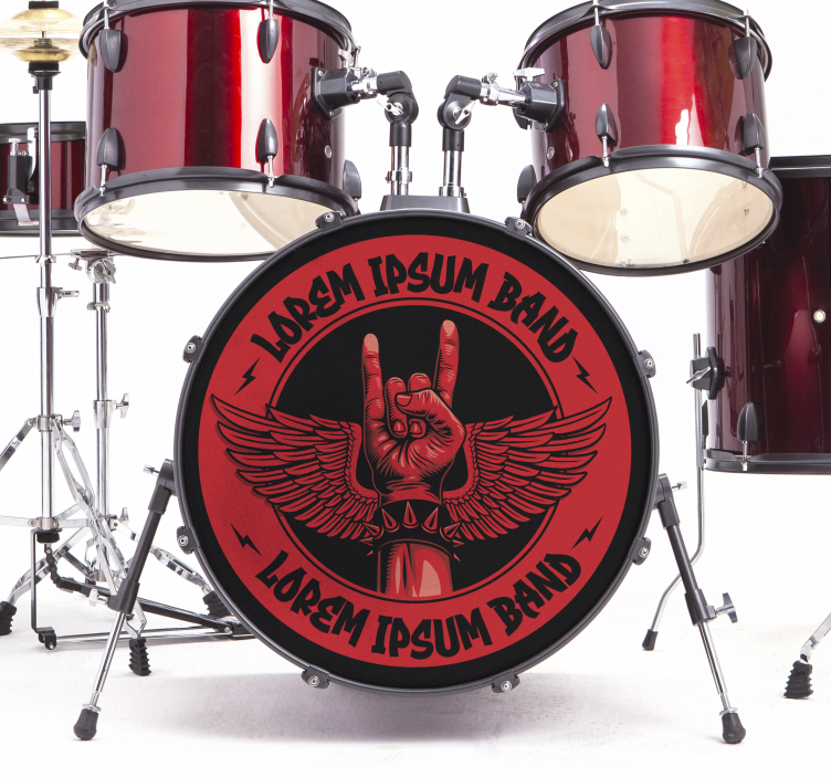 Gepersonaliseerde basdrumvel stickers - TenStickers