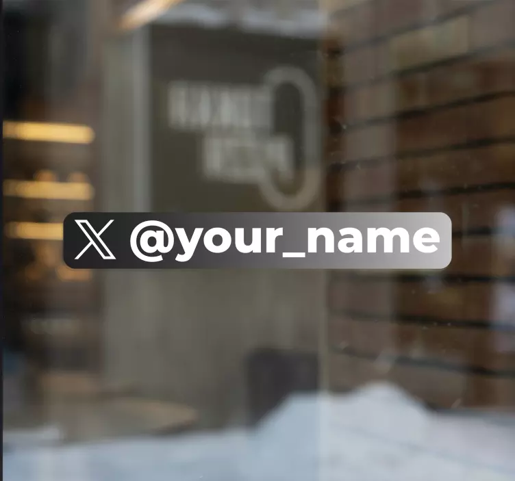 Gepersonaliseerde X twitter symbool naamsticker - TenStickers