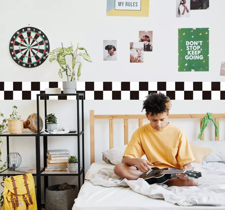 Geruite vlag sport zelfklevende sticker - TenStickers