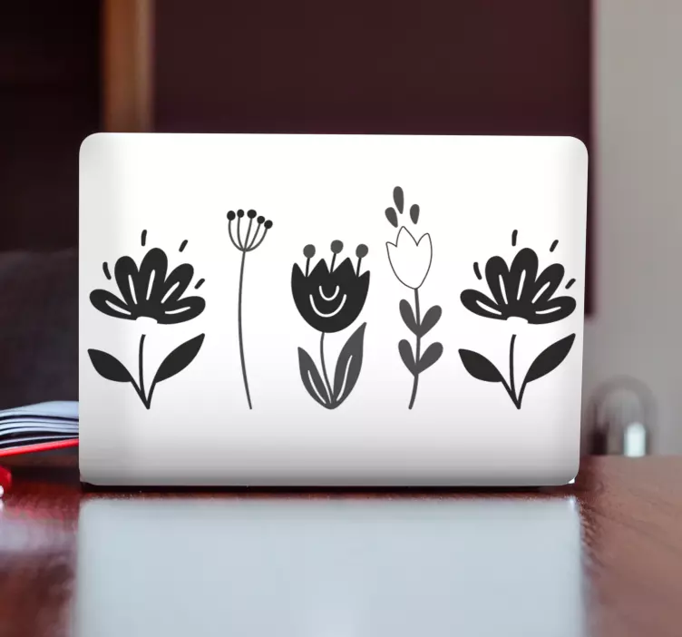 Gestileerd bloemstuk laptop sticker - TenStickers