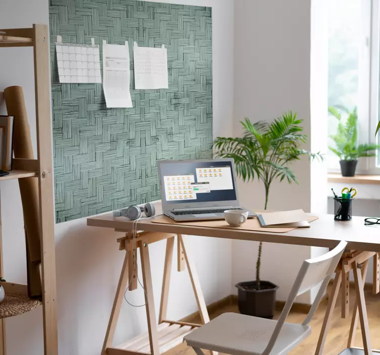 Geweven gestructureerd oppervlak muursticker kantoor - TenStickers