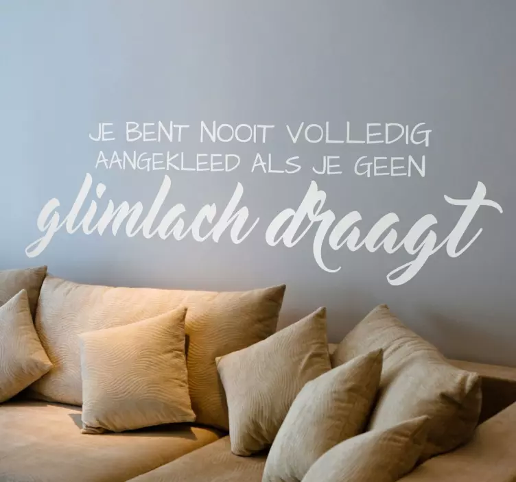 Glimlach Muursticker - TenStickers
