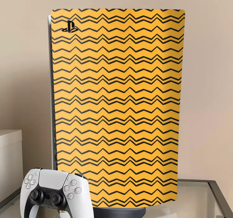 Golvend patroon deksel ps5 sticker - TenStickers
