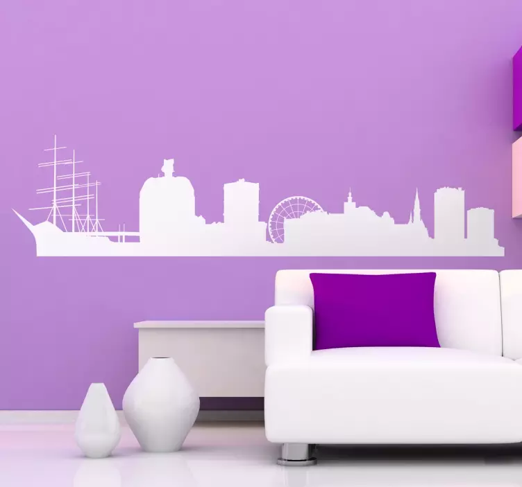 Göteborg skyline decoratie sticker - TenStickers