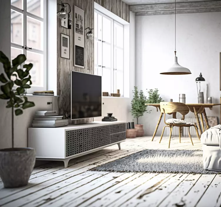 Grauwe rotan Meubelsticker - TenStickers