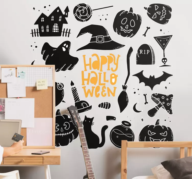 Griezelige elementen halloween sticker - TenStickers
