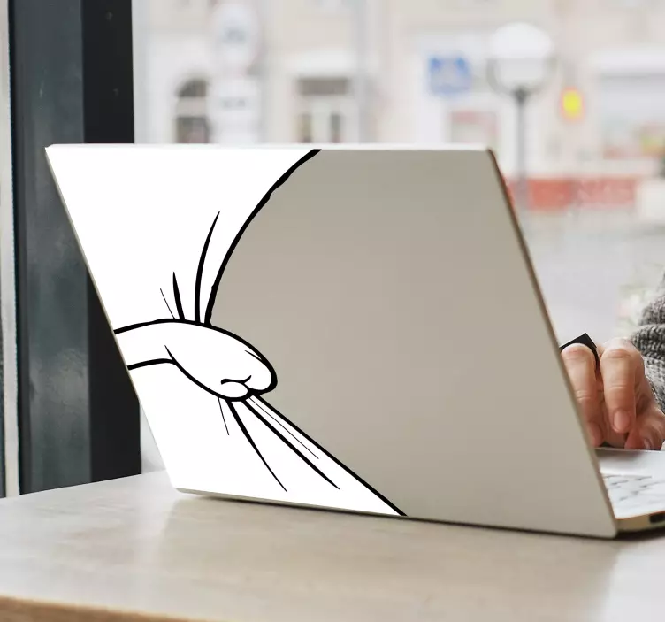 Grillige handillustratie laptop sticker - TenStickers
