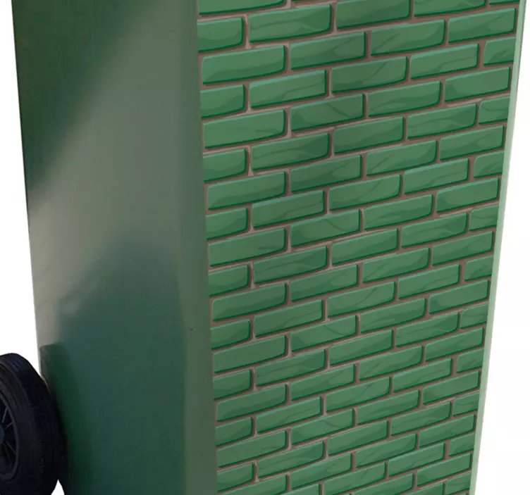 Groen baksteenpatroon container sticker - TenStickers