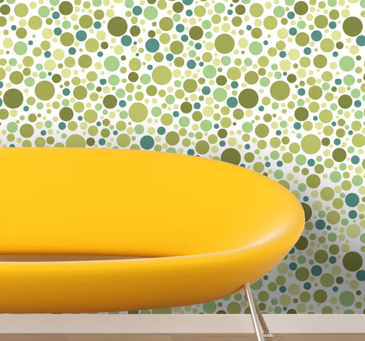 Groene cirkels stippen sticker - TenStickers