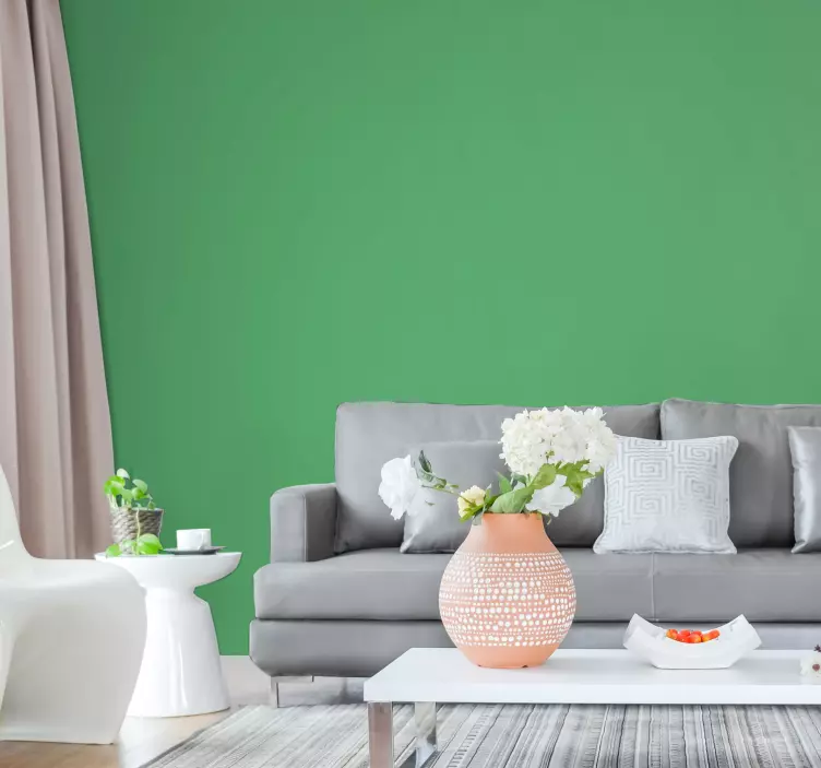 Groene leefruimte woonkamer muursticker - TenStickers