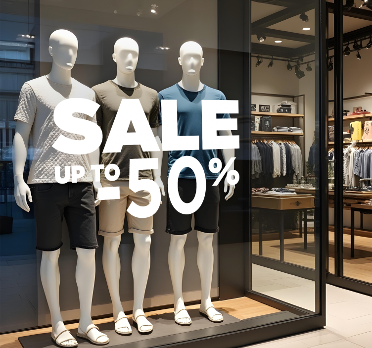 Grote besparing korting sticker - TenStickers