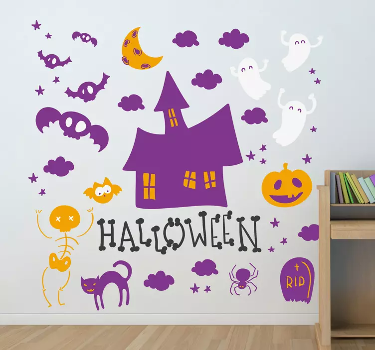 Halloween kleurrijke sticker - TenStickers