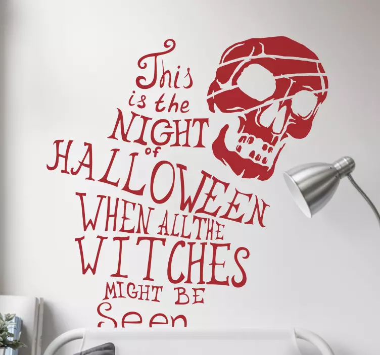 Halloweenavond heksen halloween sticker - TenStickers