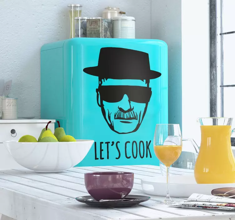 Heisenberg Let's Cook Koelkast Sticker - TenStickers