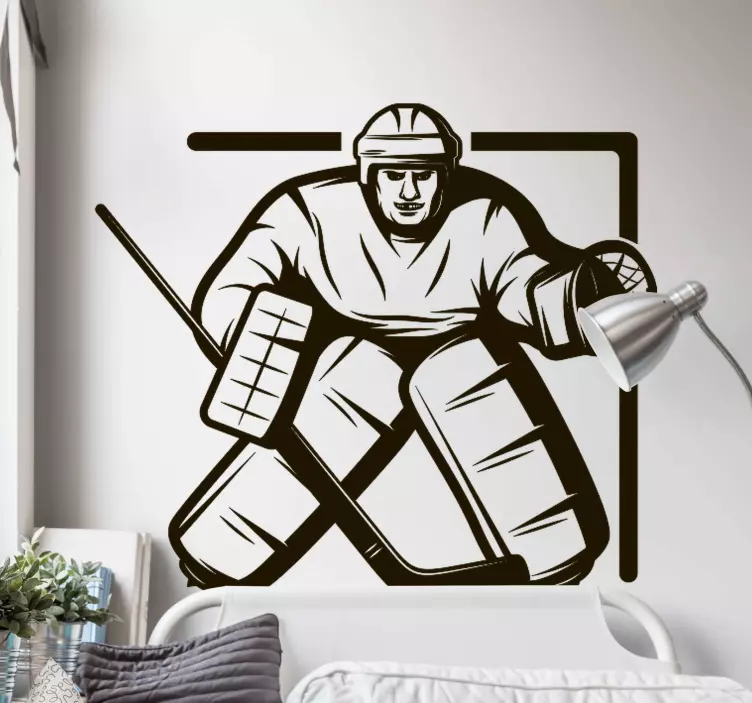 Hockey keeper actie sport sticker - TenStickers