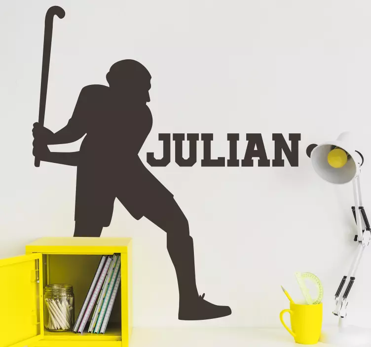 Hockeyspeler muur stikcer - TenStickers