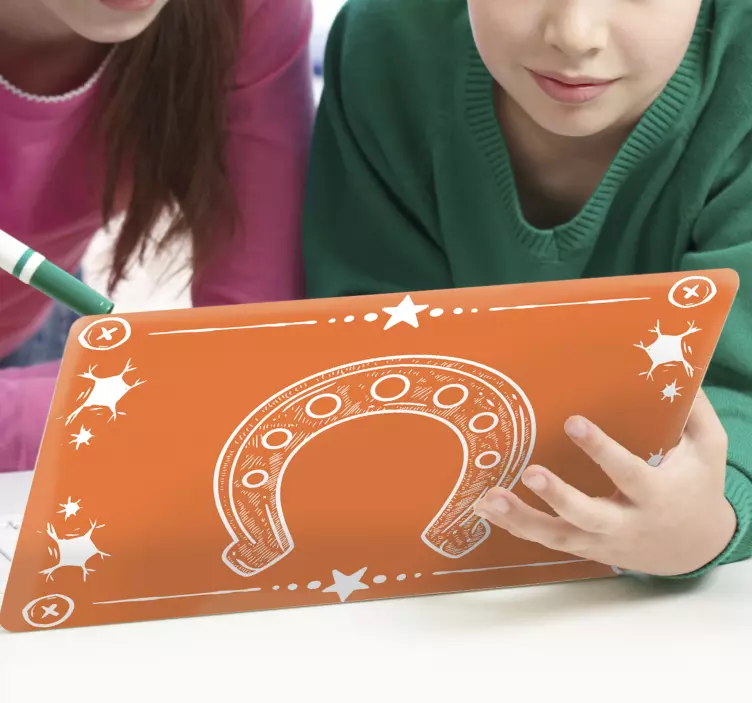 Hoefijzer speeloppervlak laptop sticker - TenStickers