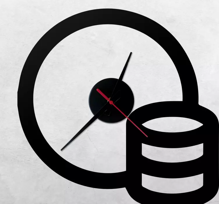 Eenkleurig ontwerp met munten sticker klok - TenStickers