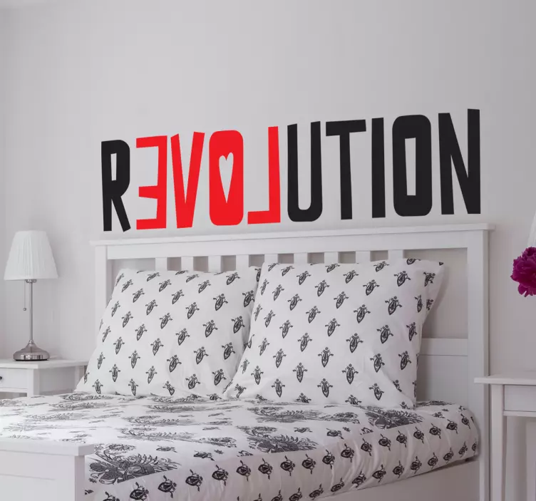 Hou van je revolutie quotes sticker - TenStickers