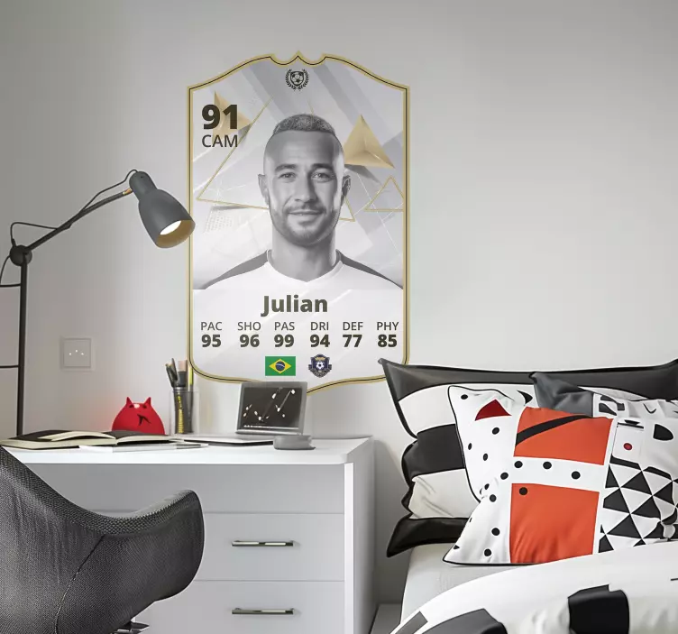 Icoon kaart Muursticker voetbal - TenStickers