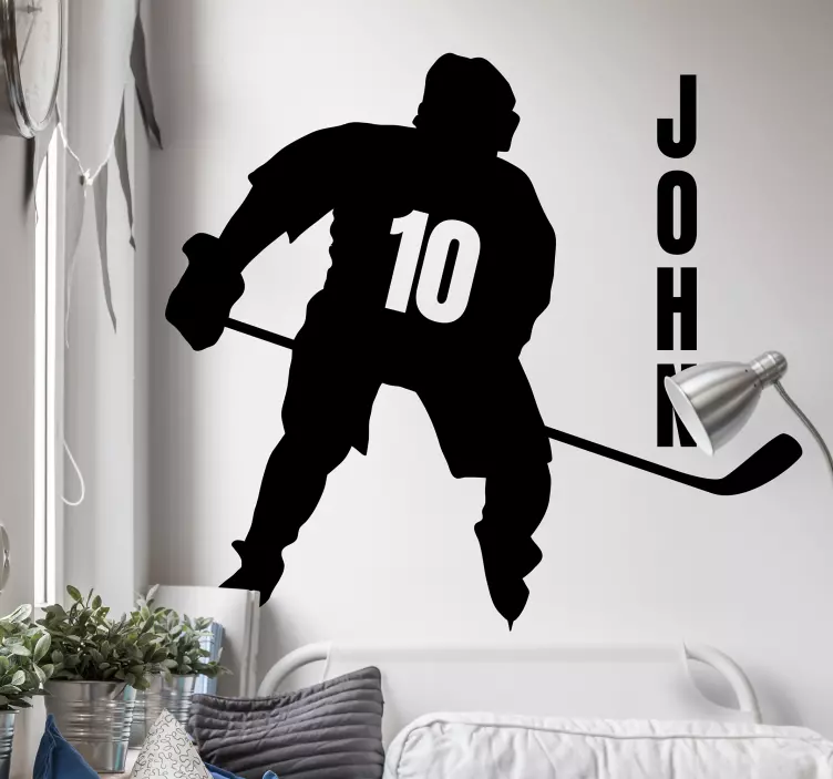 Ijshockeyatleet sport sticker - TenStickers