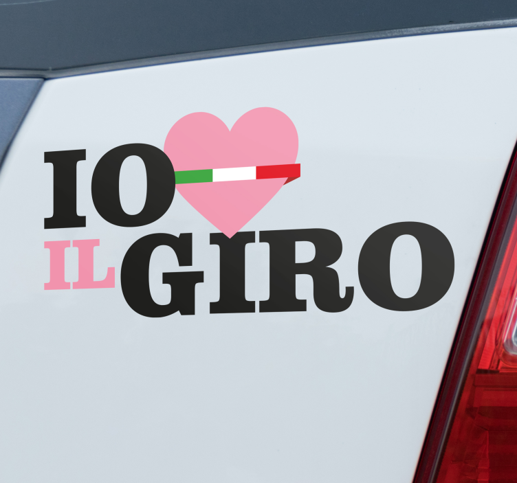Ik hou van giro autosticker - TenStickers