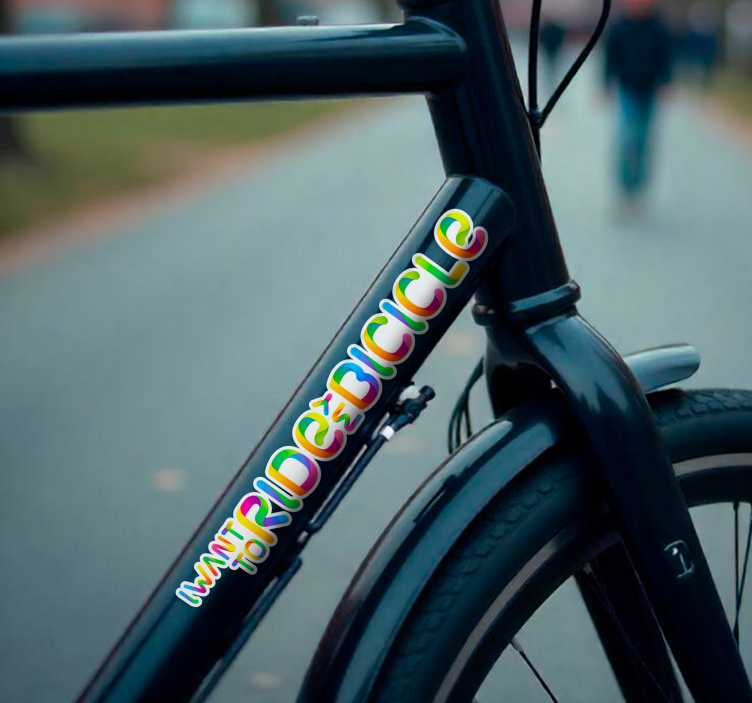 Ik wil fietsen fiets sticker - TenStickers