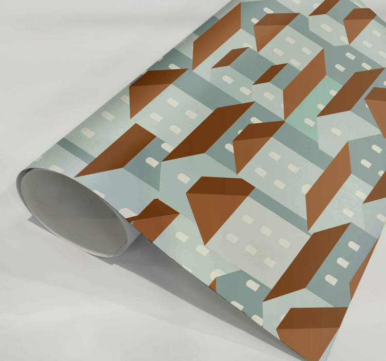 Illustratie van het dorp meubel sticker - TenStickers