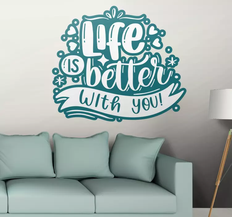 Inspirerend tekstontwerp quotes sticker - TenStickers