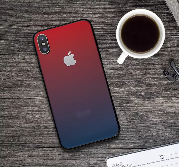 iPhone stickers Blauwe en rode verloopkleuren - TenStickers