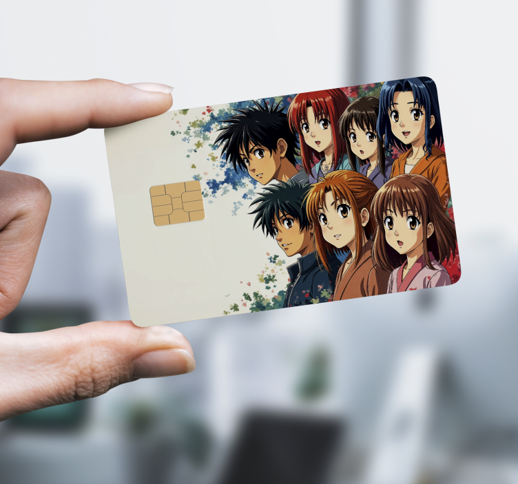 Japanse anime-personages pinpas sticker - TenStickers