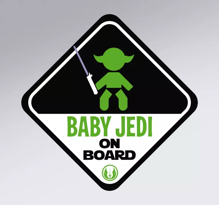 Jedi baby aan boord sticker - TenStickers