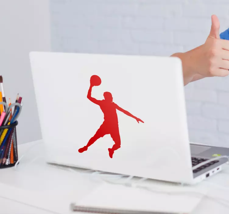 "Jumpman" silhouet Laptop sticker - TenStickers