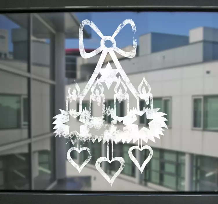 Kaars lamps kerstmis sticker - TenStickers