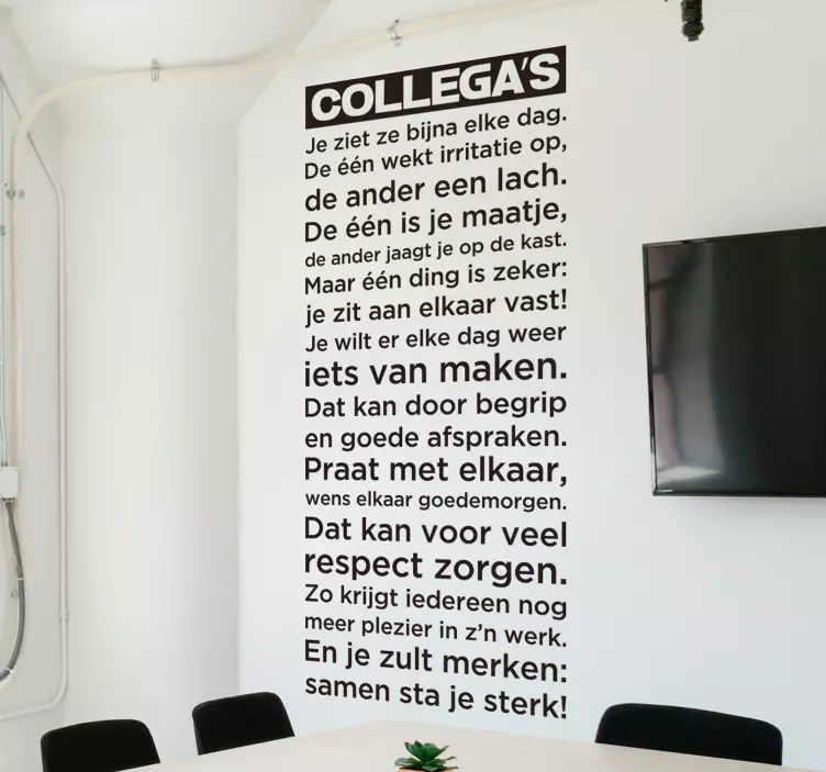 Kantoor sticker collega's - TenStickers
