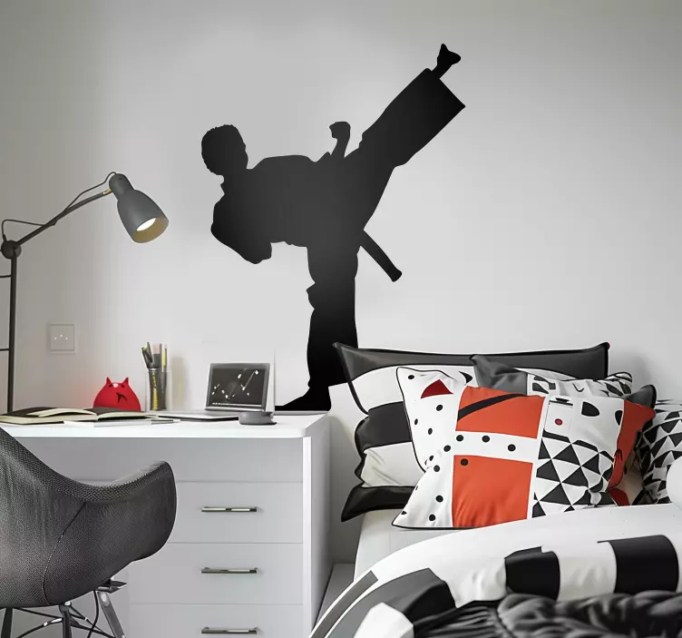 Karate silhouette sticker - TenStickers