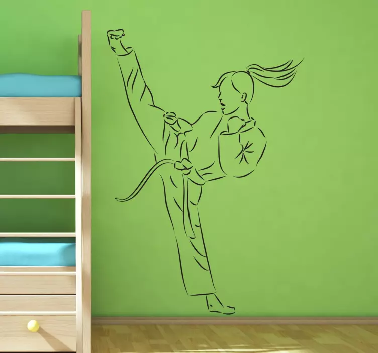 Karatetrap Muursticker - TenStickers