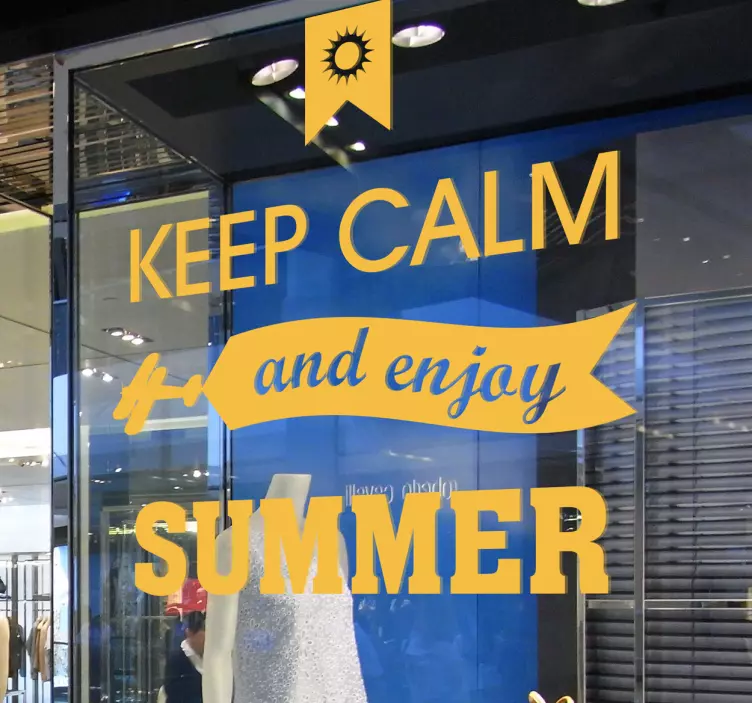 Keep calm and enjoy summer sticker - TenStickers