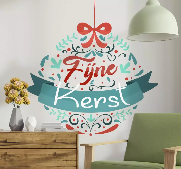 Kerst raamstickers in de vorm van een bal - TenStickers