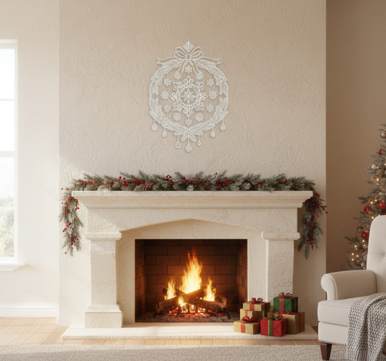 Kerst sticker venstertattoos wit - TenStickers