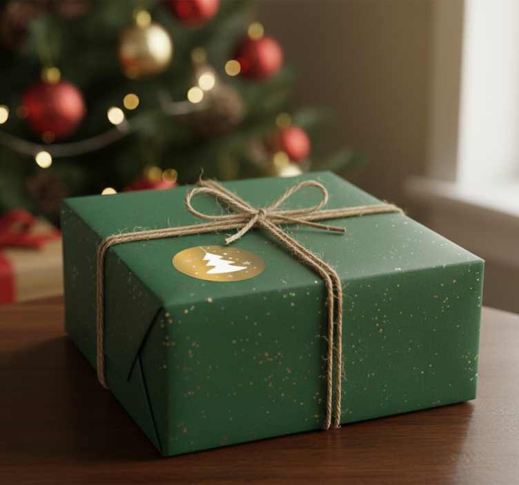 Kerst sticker voor cadeaus - TenStickers