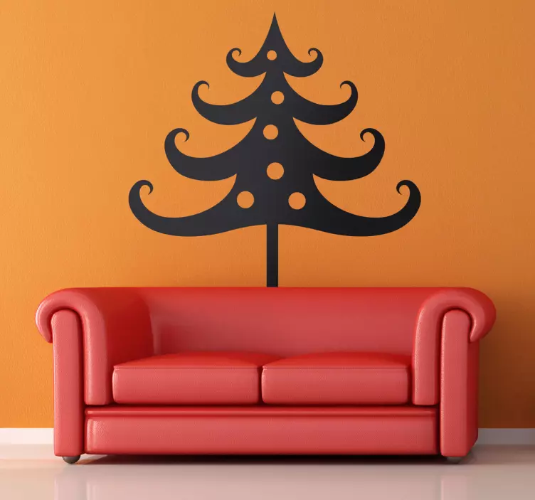 Kerstboom simpel sticker - TenStickers