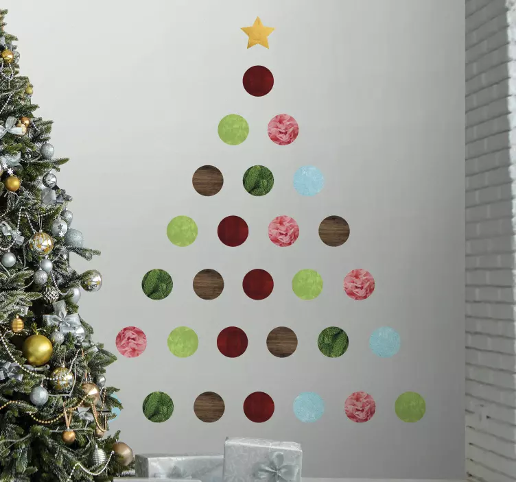 Kerstboomversieringen kerst sticker - TenStickers