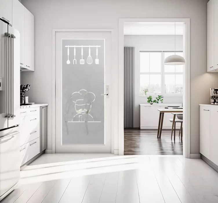 Keuken koken waren deursticker - TenStickers