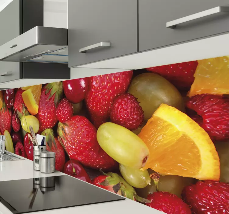 Keuken sticker fruit rand - TenStickers
