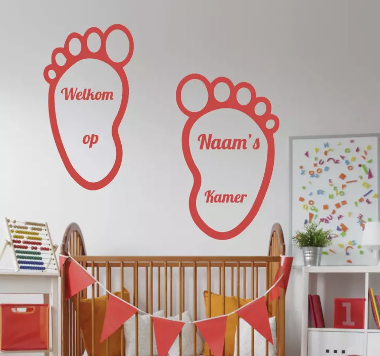 Babykamer Muursticker voetjes - TenStickers