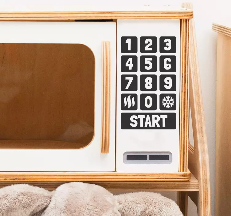 Kindersticker voor speelgoed magnetron knoppen - TenStickers