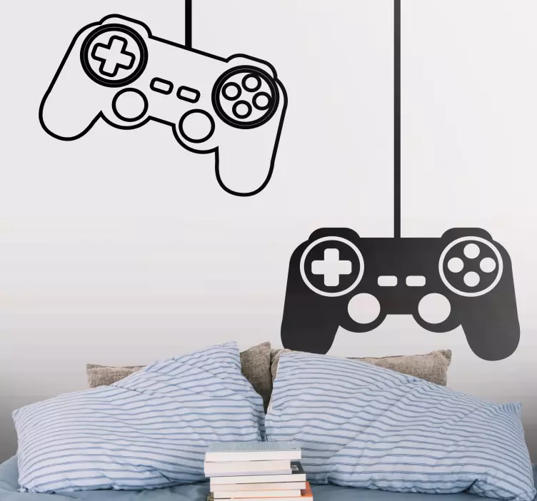 Klassieke gamecontrollers game sticker - TenStickers